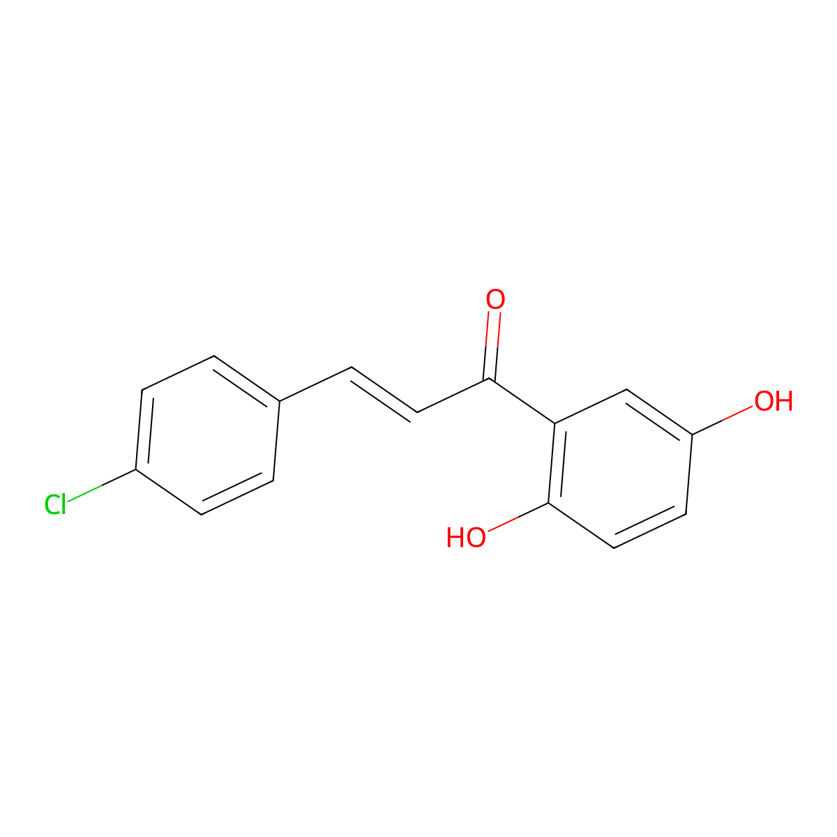 2',5'-Dihydroxy-4-chlorochalcone molecular structure, CAS 204703-66-2