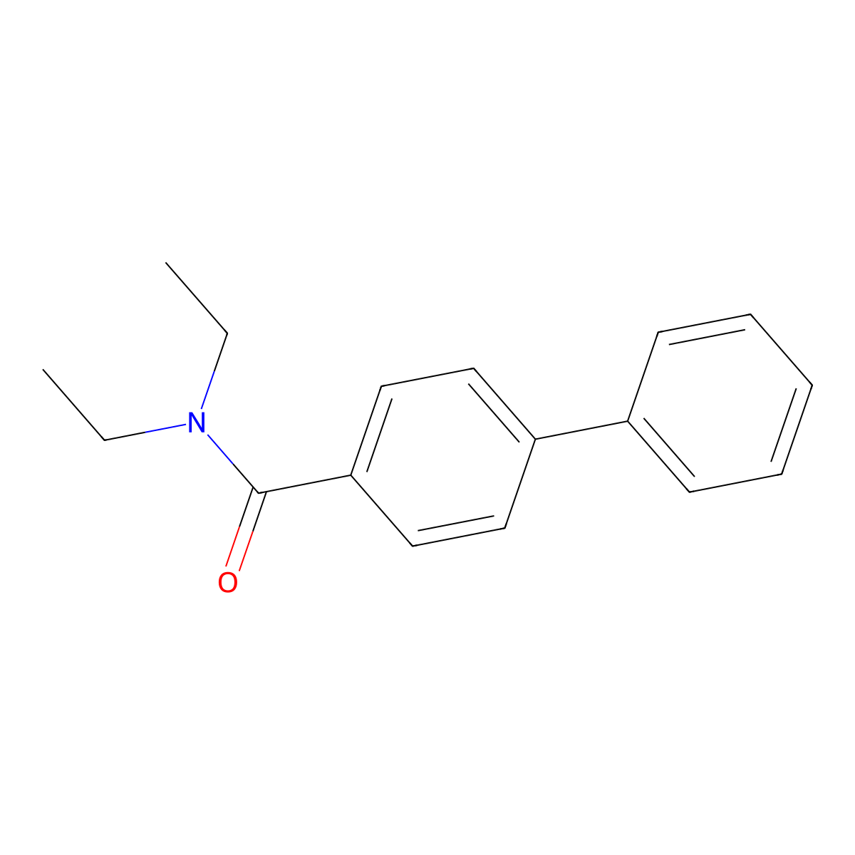 N,N-diethyl-4-phenylbenzamide molecular structure, CAS 204706-70-7