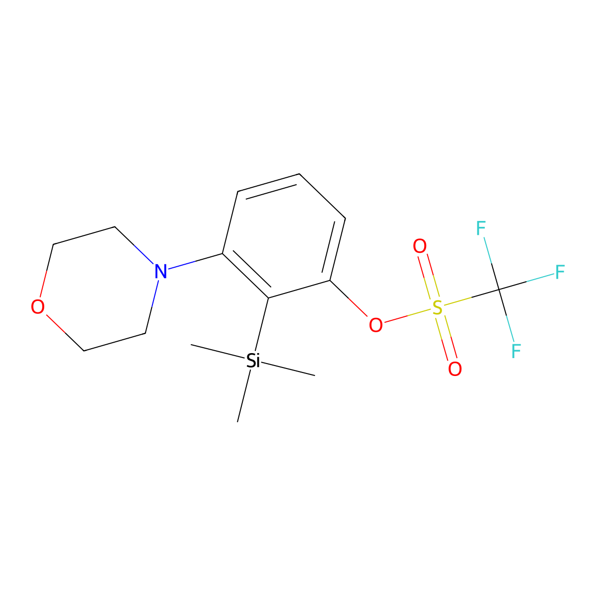 3-Morpholino-2-(trimethylsilyl)phenyl Trifluoromethanesulfonate molecular structure, CAS 2047348-50-3