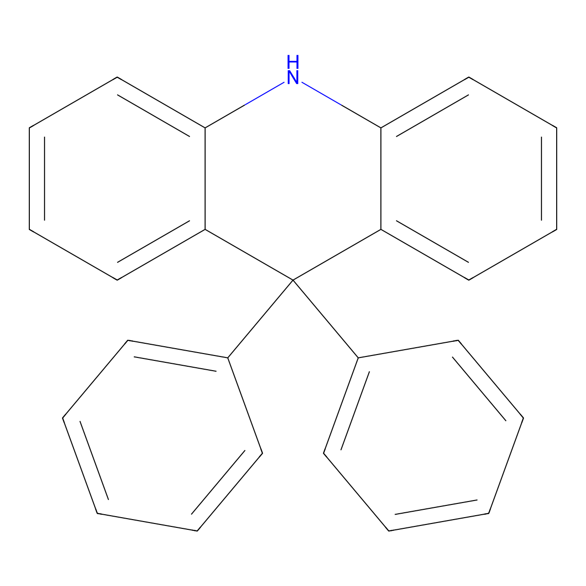 9,9-Diphenyl-9,10-dihydroacridine molecular structure, CAS 20474-15-1