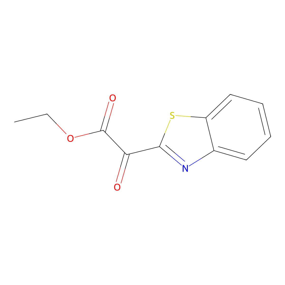 Ethyl (1,3-benzothiazol-2-yl)(oxo)acetate molecular structure, CAS 20474-55-9