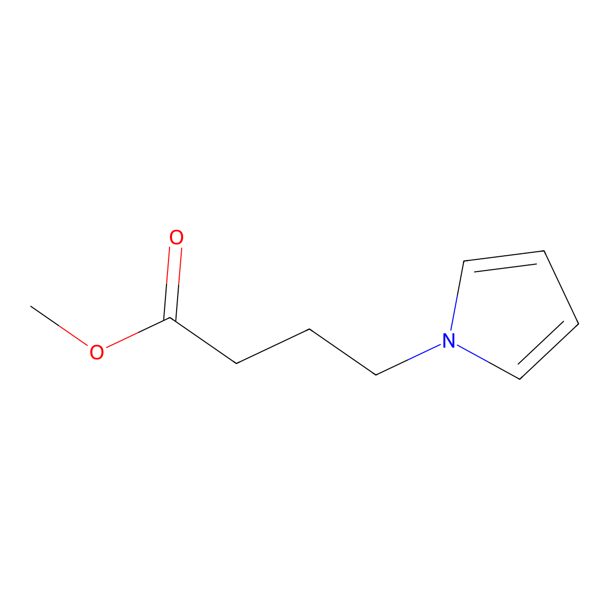methyl 4-(1H-pyrrol-1-yl)butanoate molecular structure, CAS 204767-29-3