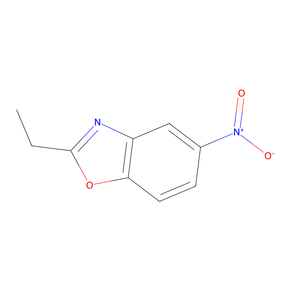 2-Ethyl-5-nitro-1,3-benzoxazole molecular structure, CAS 204771-74-4