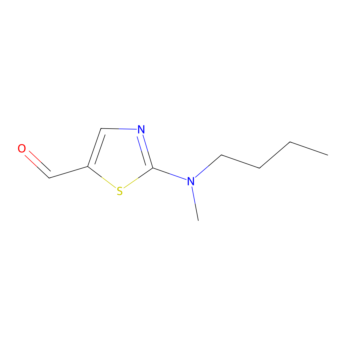 2-[Butyl(methyl)amino]-1,3-thiazole-5-carbaldehyde molecular structure, CAS 204774-24-3
