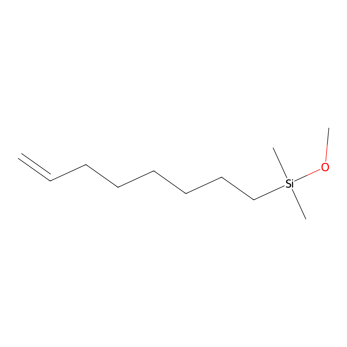 7-Octenyldimethylmethoxysilane molecular structure, CAS 204775-11-1