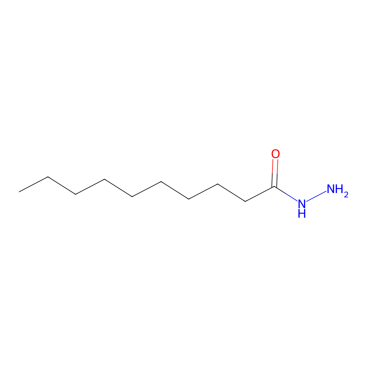 Decanohydrazide molecular structure, CAS 20478-70-0