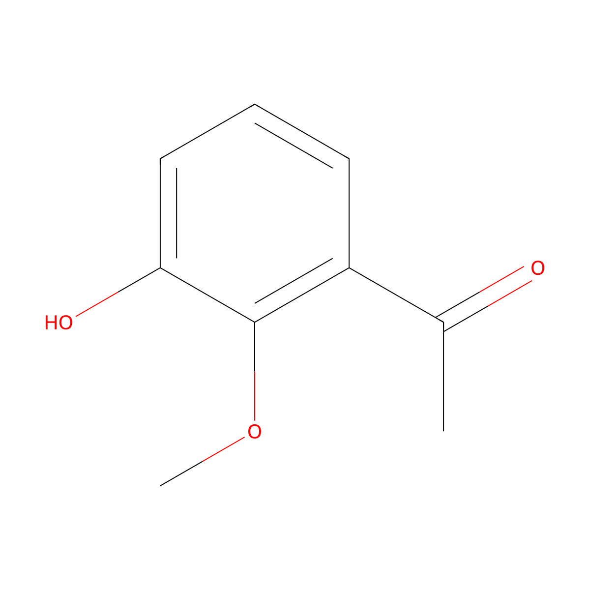 1-(3-Hydroxy-2-methoxyphenyl)ethanone molecular structure, CAS 204781-71-5