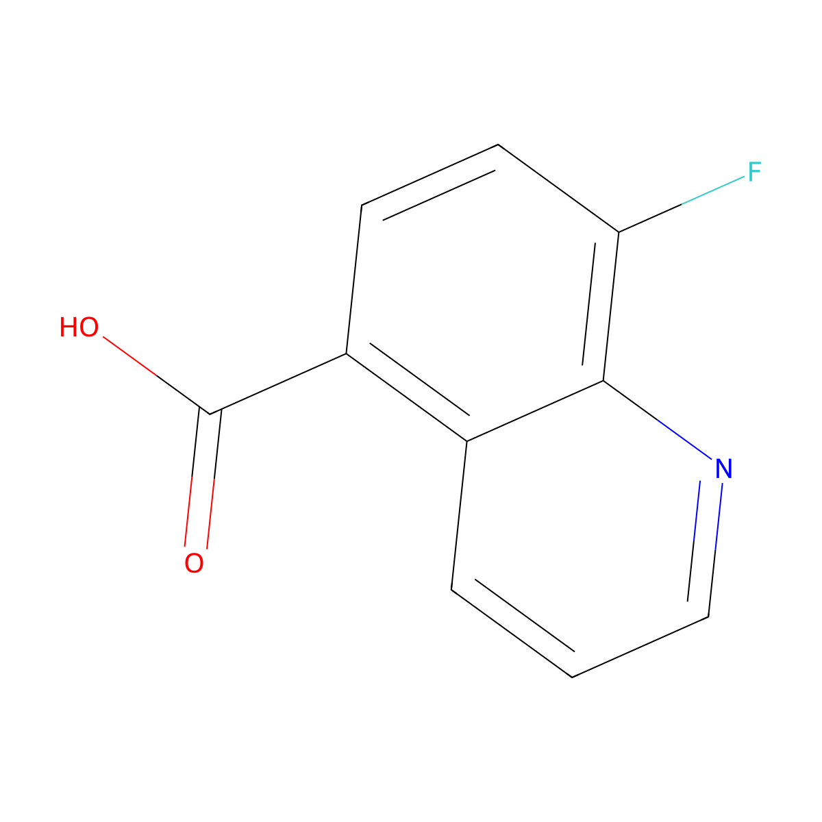 8-Fluoroquinoline-5-carboxylic acid molecular structure, CAS 204782-93-4