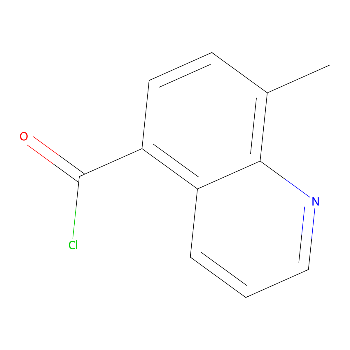 8-Methylquinoline-5-carbonyl chloride molecular structure, CAS 204783-04-0