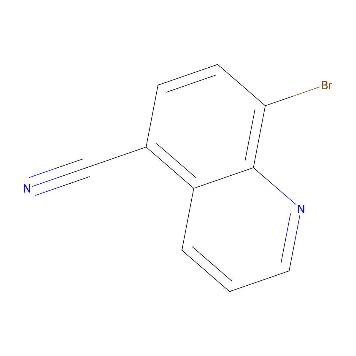 8-Bromoquinoline-5-carbonitrile molecular structure, CAS 204783-06-2