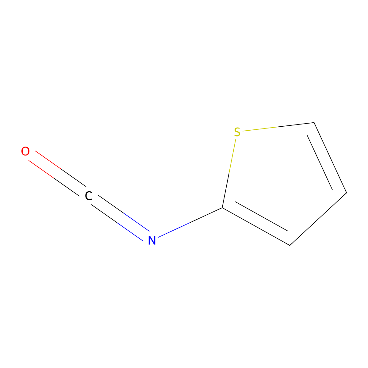 2-Isocyanatothiophene molecular structure, CAS 2048-57-9