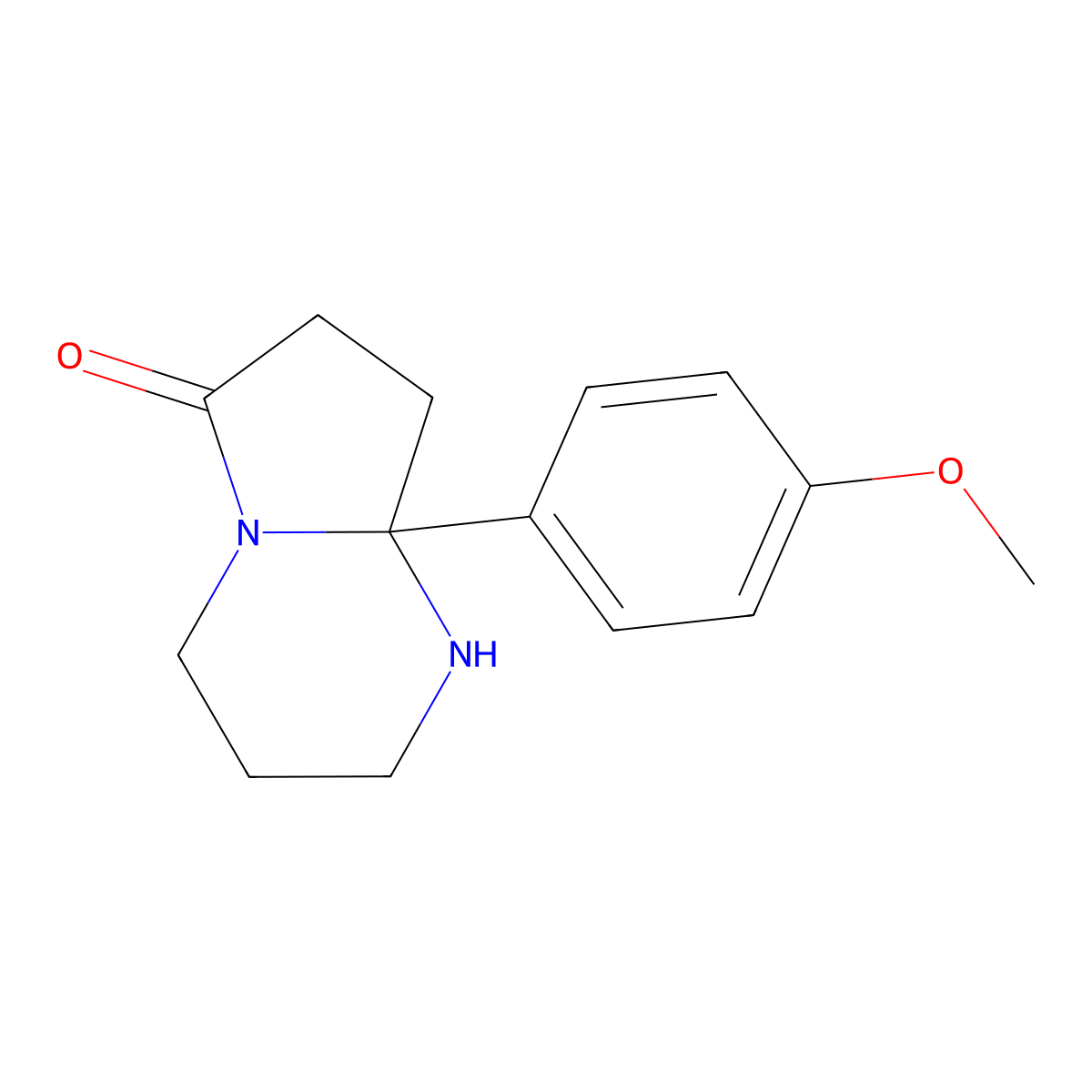 8a-(4-Methoxyphenyl)-octahydropyrrolo[1,2-a]pyrimidin-6-one molecular structure, CAS 20481-68-9
