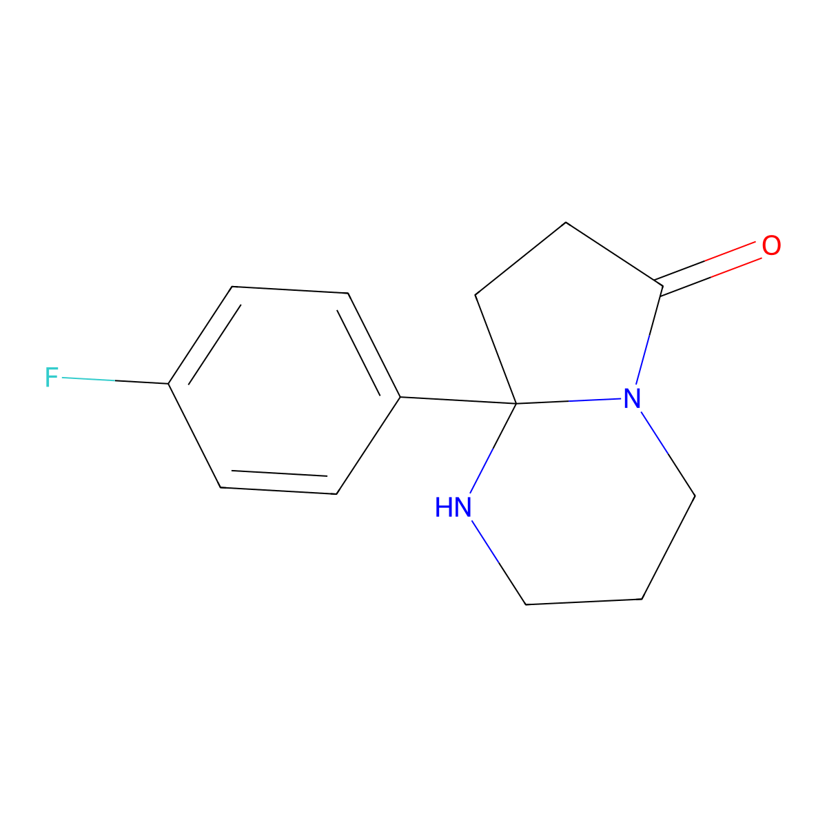 8a-(4-Fluorophenyl)-octahydropyrrolo[1,2-a]pyrimidin-6-one molecular structure, CAS 20481-80-5