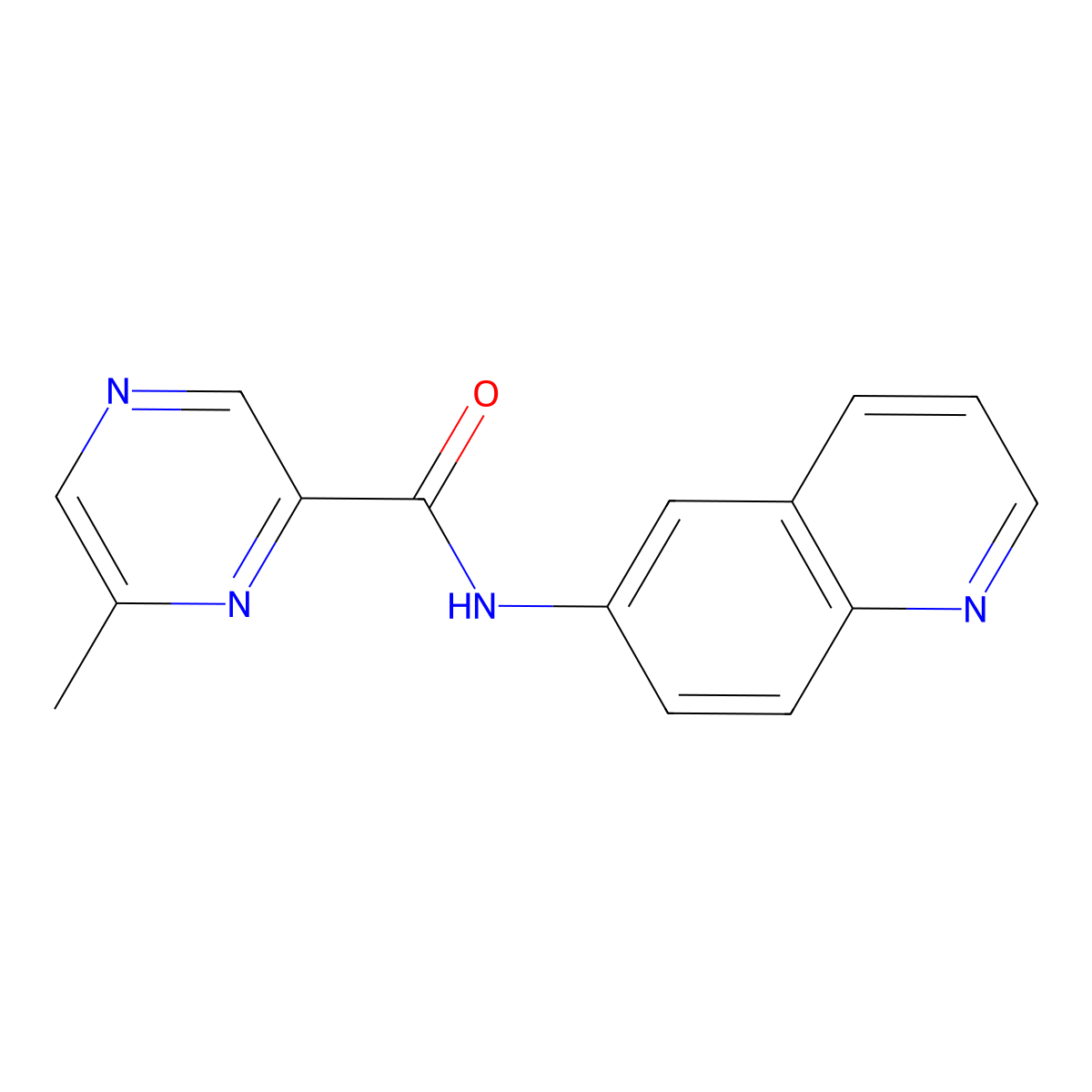 6-methyl-N-(quinolin-6-yl)pyrazine-2-carboxamide molecular structure, CAS 2048225-57-4