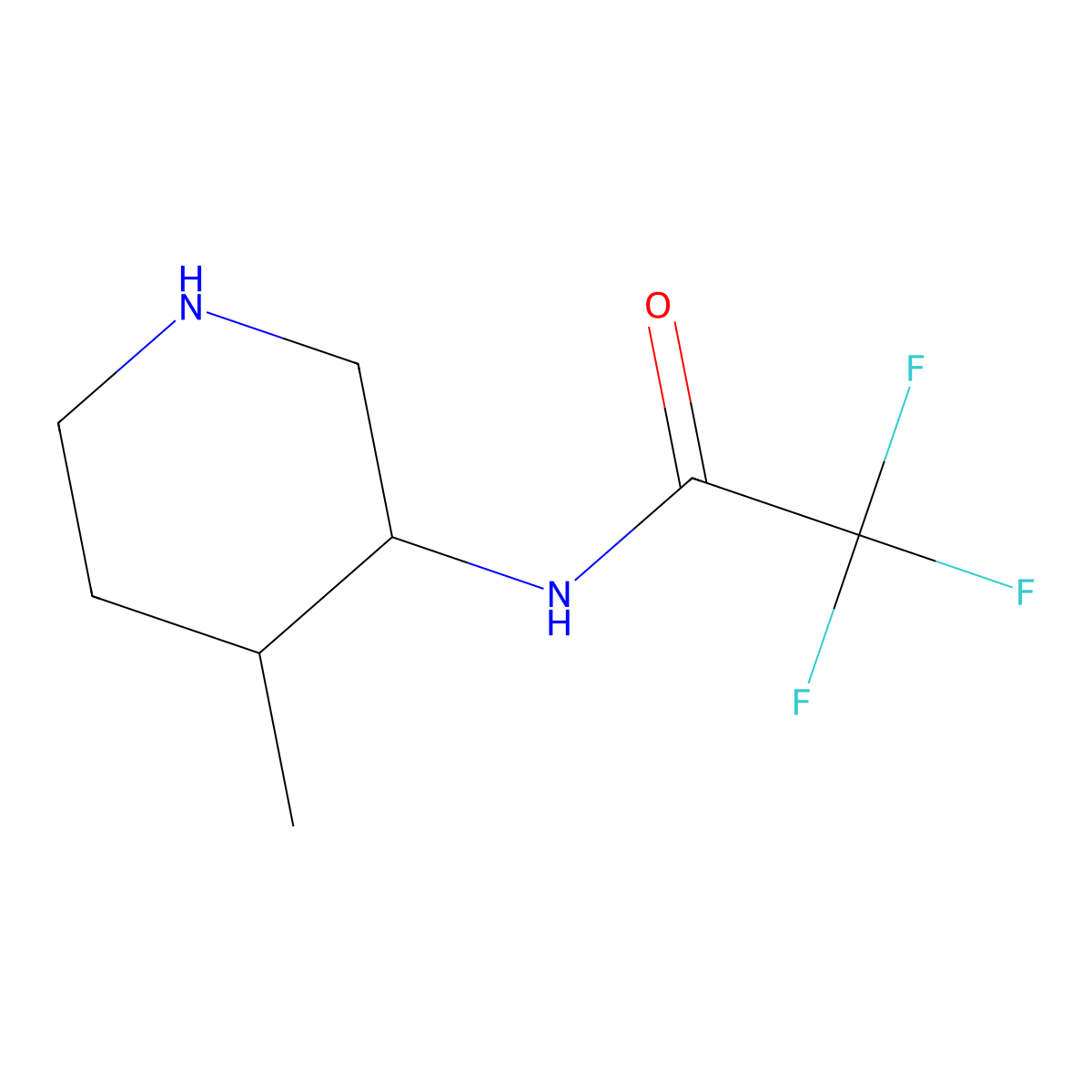 rac-2,2,2-trifluoro-N-((3R,4R)-4-methylpiperidin-3-yl)acetamide molecular structure, CAS 2048228-00-6