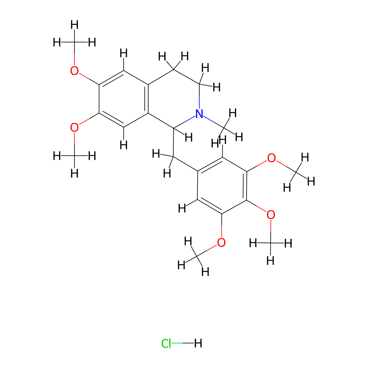 6,7-Dimethoxy-2-methyl-1-(3,4,5-trimethoxybenzyl)-1,2,3,4-tetrahydroisoquinoline hydrochloride molecular structure, CAS 2048273-58-9