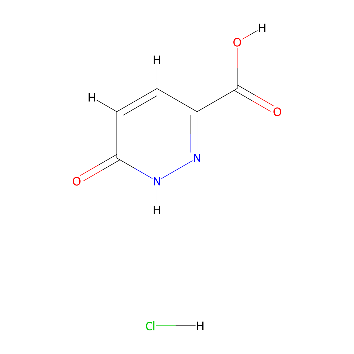6-Hydroxypyridazine-3-carboxylic acid hydrochloride molecular structure, CAS 2048273-64-7