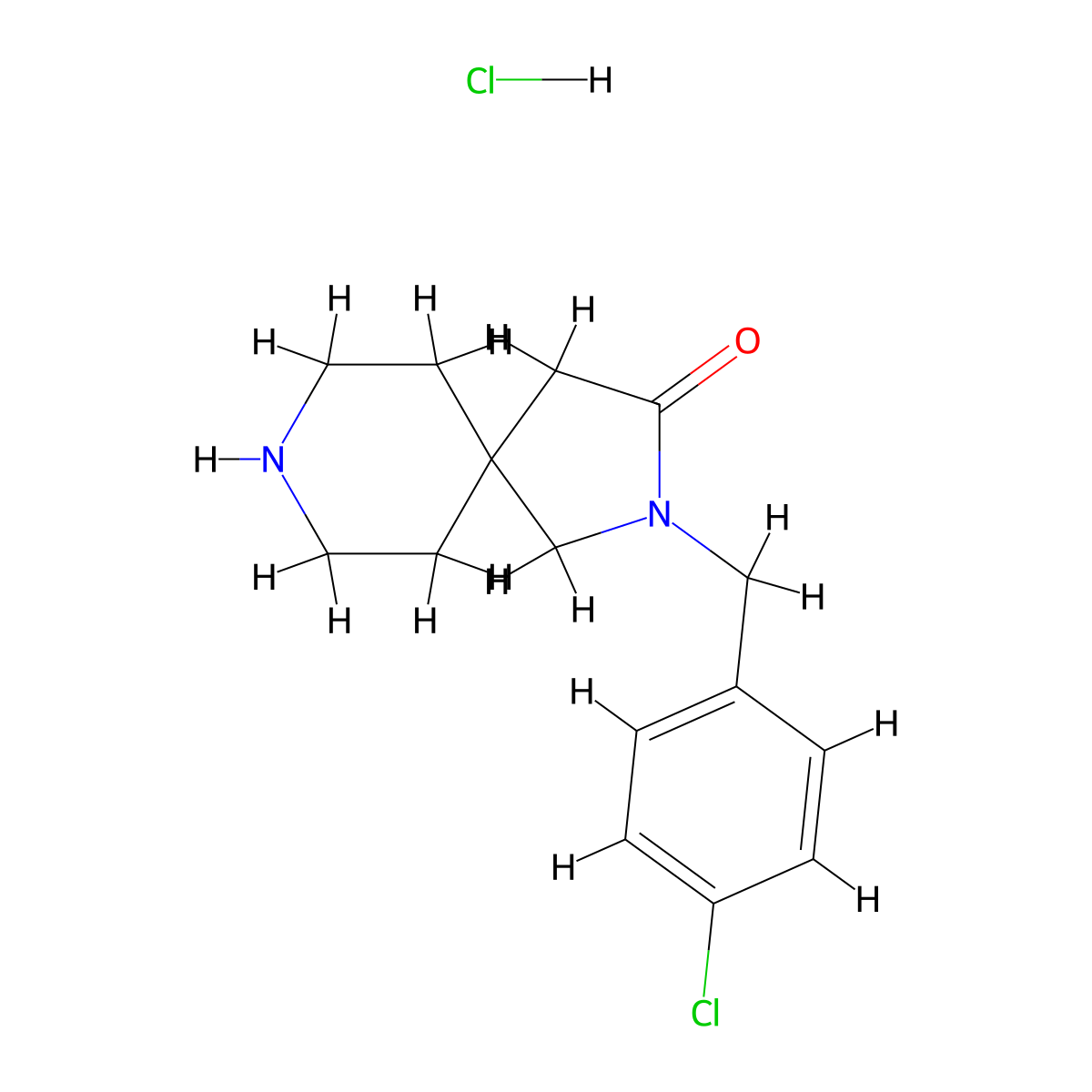 2-(4-Chlorobenzyl)-2,8-diazaspiro[4.5]decan-3-one hydrochloride molecular structure, CAS 2048273-77-2