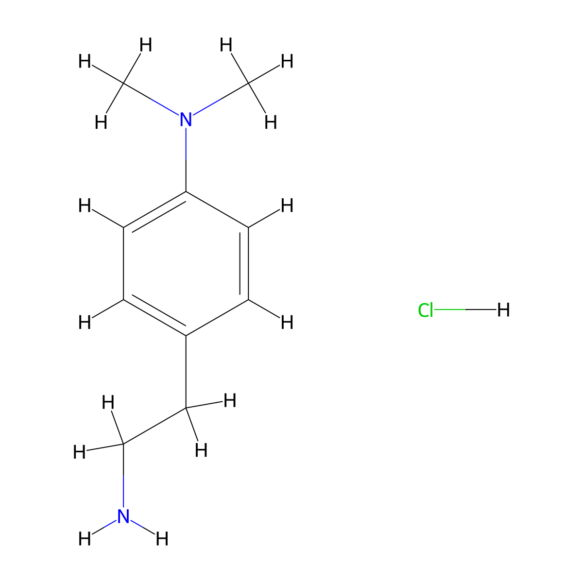 4-(2-Aminoethyl)-N,N-dimethylaniline hydrochloride molecular structure, CAS 2048273-78-3