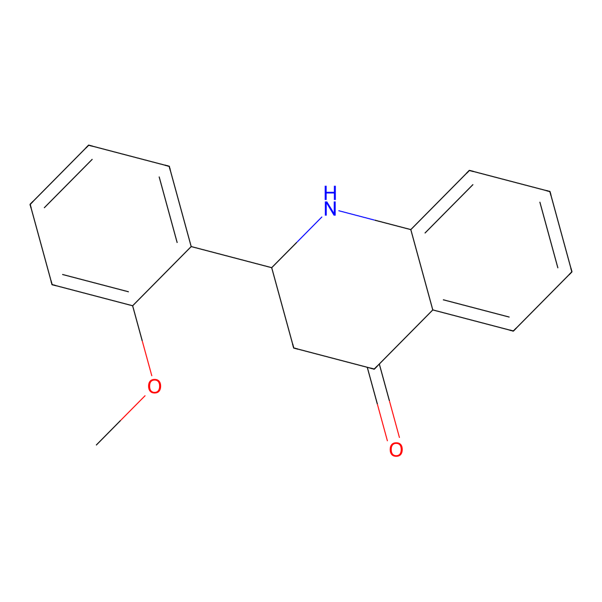 2-(2-Methoxyphenyl)-2,3-dihydroquinolin-4(1H)-one molecular structure, CAS 204841-40-7