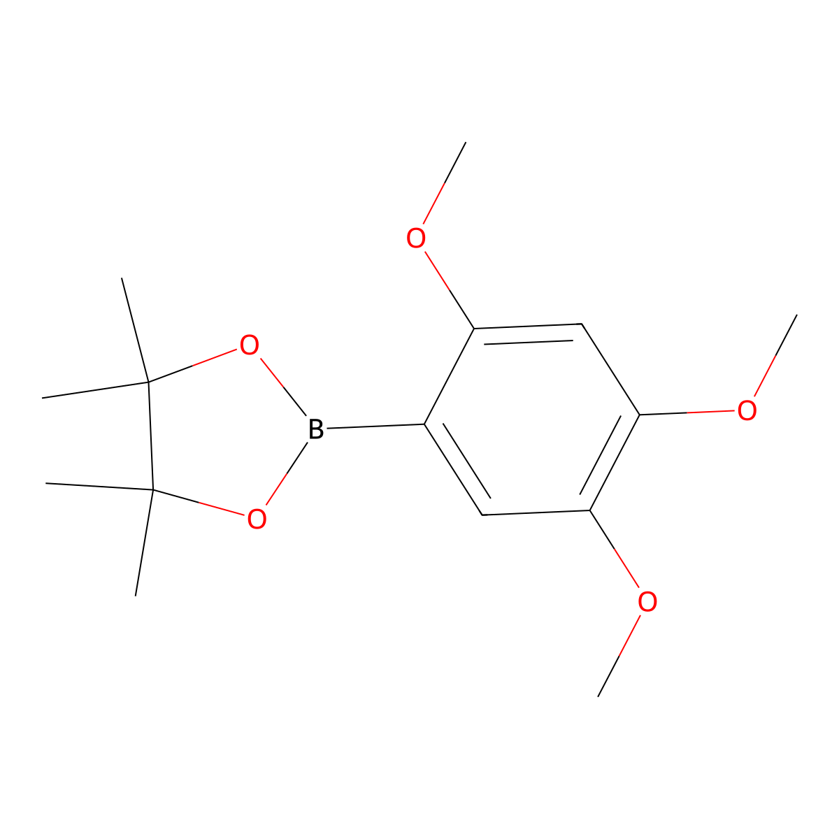 4,4,5,5-Tetramethyl-2-(2,4,5-trimethoxyphenyl)-1,3,2-dioxaborolane molecular structure, CAS 2048455-86-1