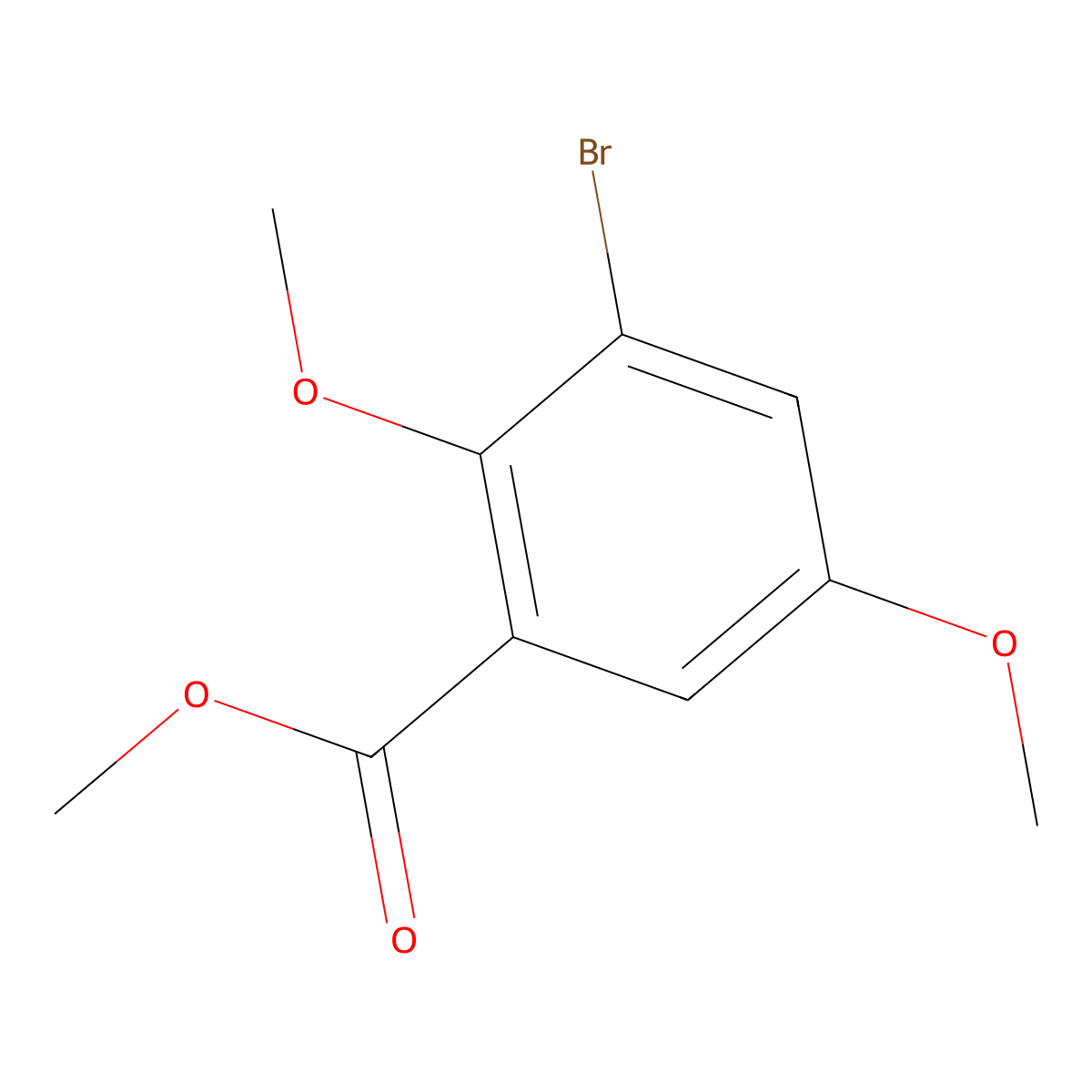 Methyl 3-bromo-2,5-dimethoxybenzoate molecular structure, CAS 204849-21-8