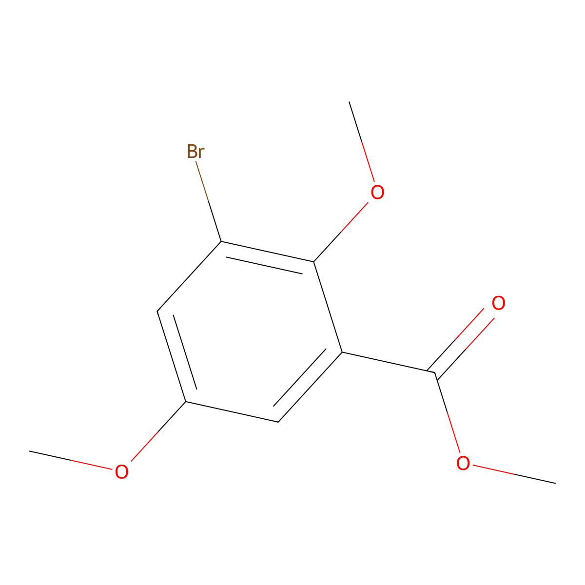 Methyl 3-bromo-2,5-dimethoxybenzoate molecular structure, CAS 204849-21-8
