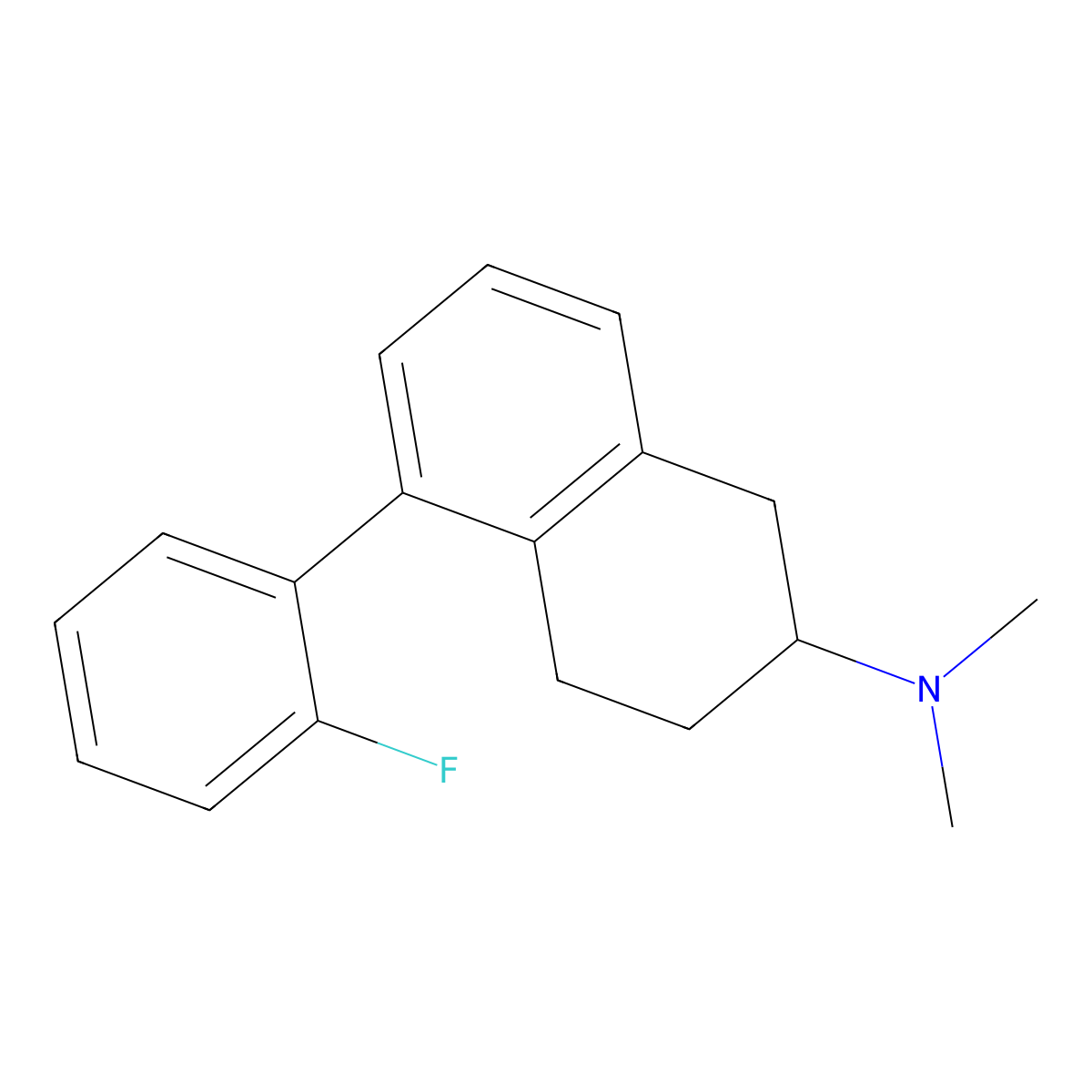(2S)-5-(2-fluorophenyl)-N,N-dimethyl-1,2,3,4-tetrahydronaphthalen-2-amine molecular structure, CAS 2048491-06-9
