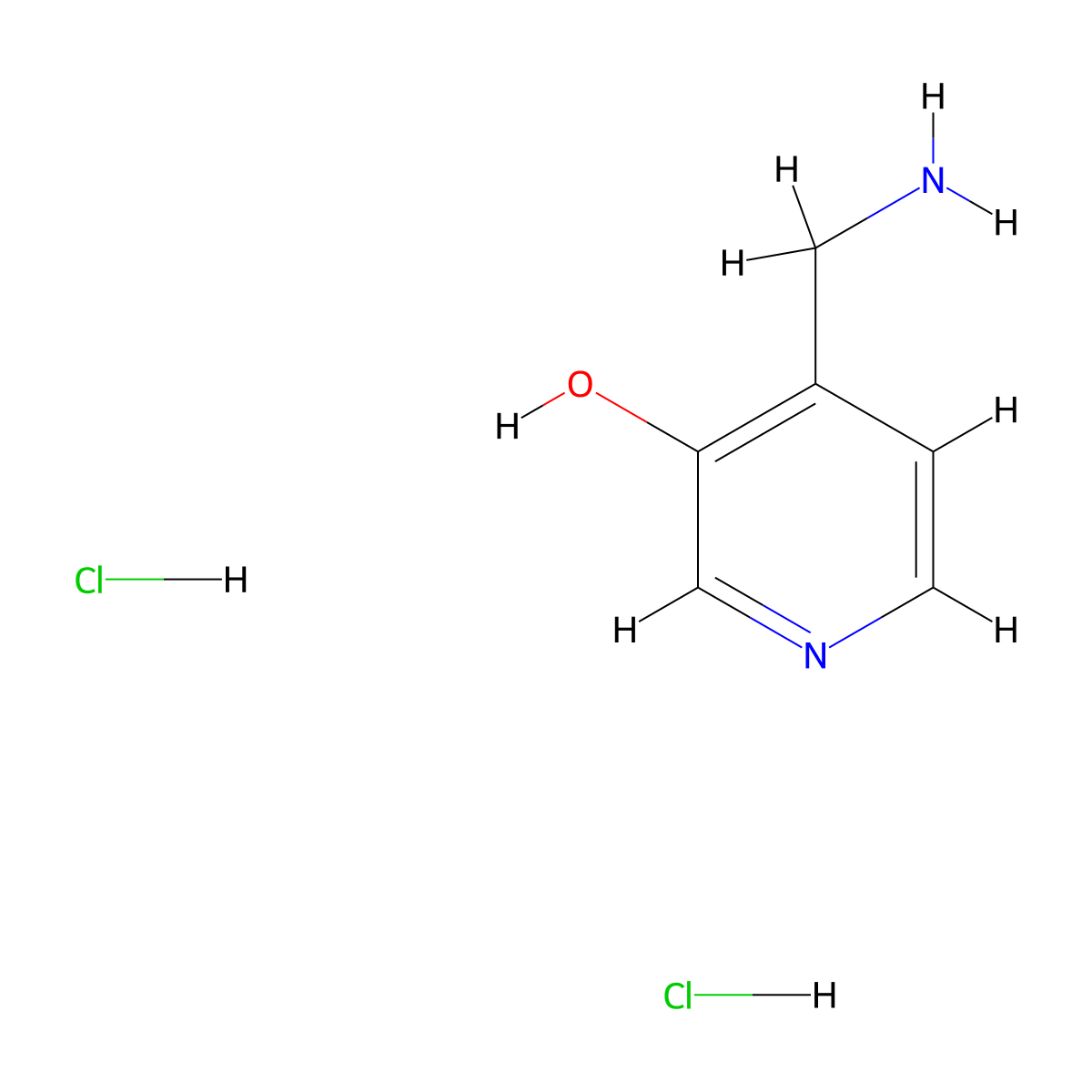 4-(Aminomethyl)pyridin-3-ol dihydrochloride molecular structure, CAS 20485-14-7
