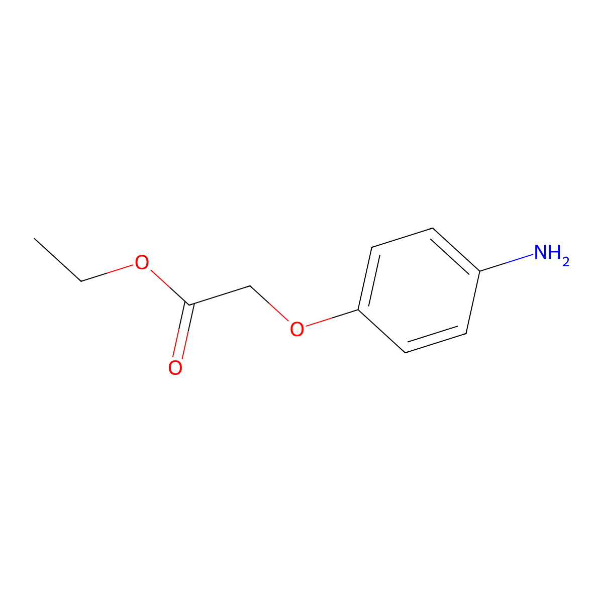 Ethyl 2-(4-aminophenoxy)acetate molecular structure, CAS 20485-38-5