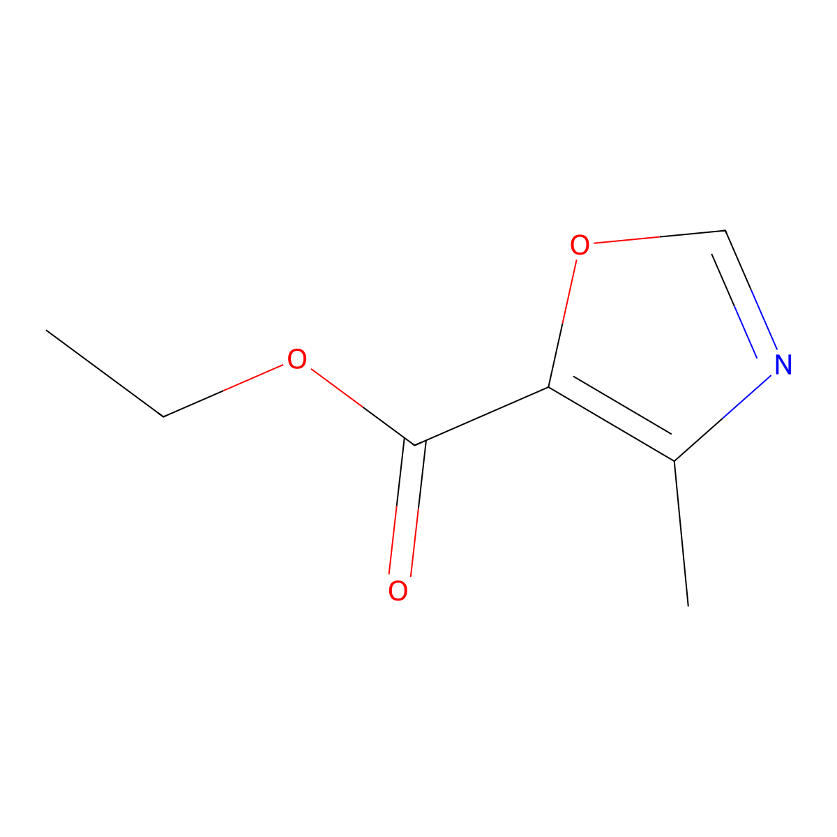 Ethyl 4-methyloxazole-5-carboxylate molecular structure, CAS 20485-39-6