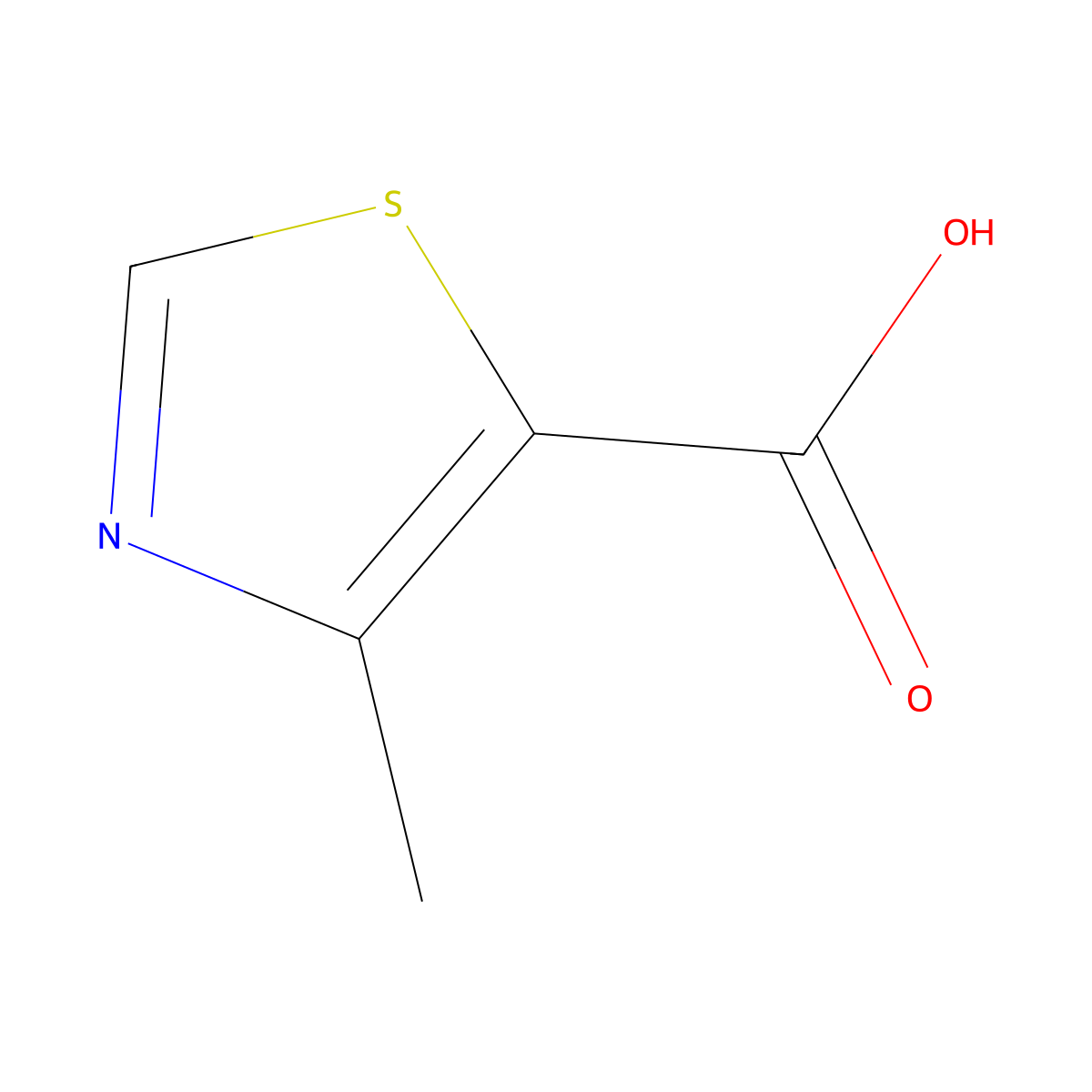 4-Methylthiazole-5-carboxylic acid molecular structure, CAS 20485-41-0
