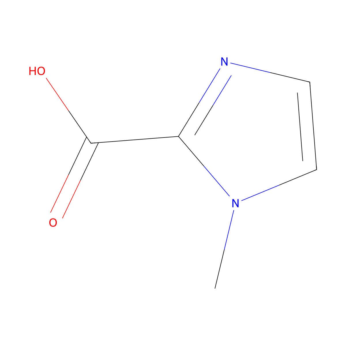 1-methyl-1H-imidazole-2-carboxylic acid molecular structure, CAS 20485-43-2
