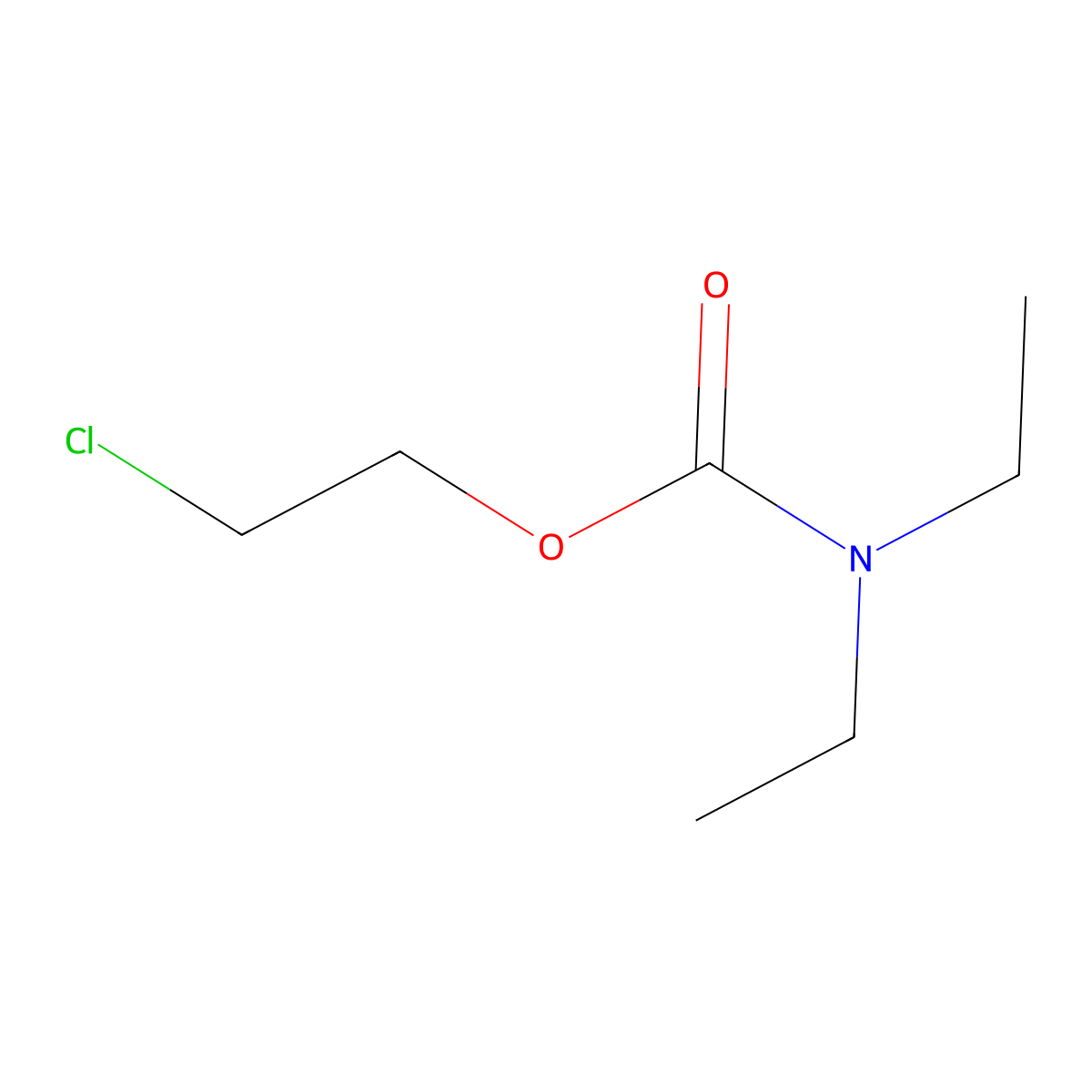 Carbamic acid, diethyl-, 2-chloroethyl ester molecular structure, CAS 20485-87-4