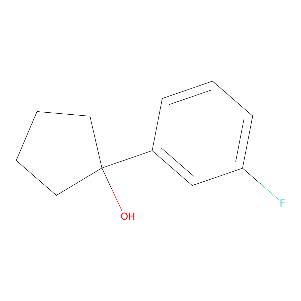 1-(3-Fluorophenyl)cyclopentanol molecular structure, CAS 204850-89-5