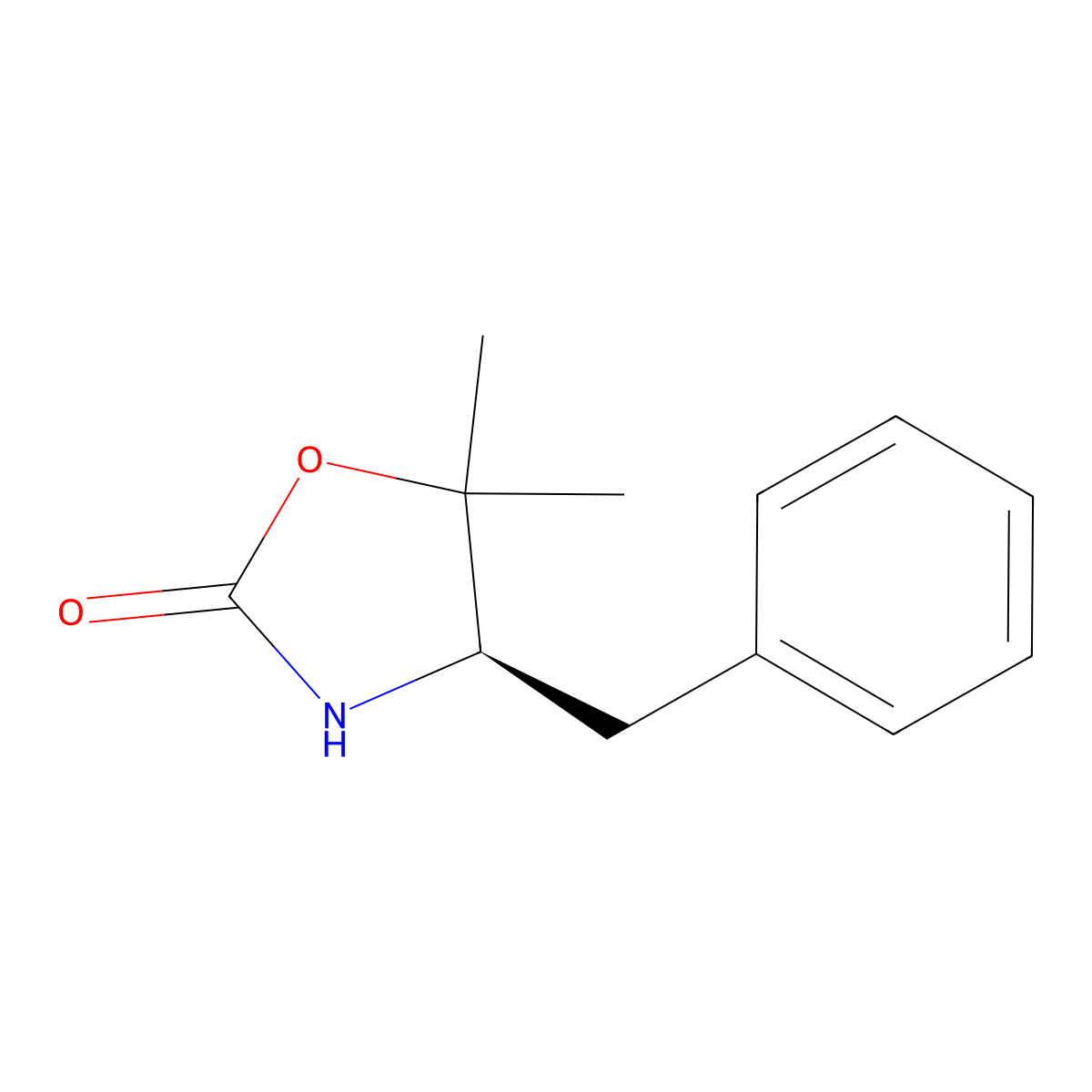 (R)-(+)-4-Benzyl-5,5-dimethyl-2-oxazolidinone molecular structure, CAS 204851-73-0