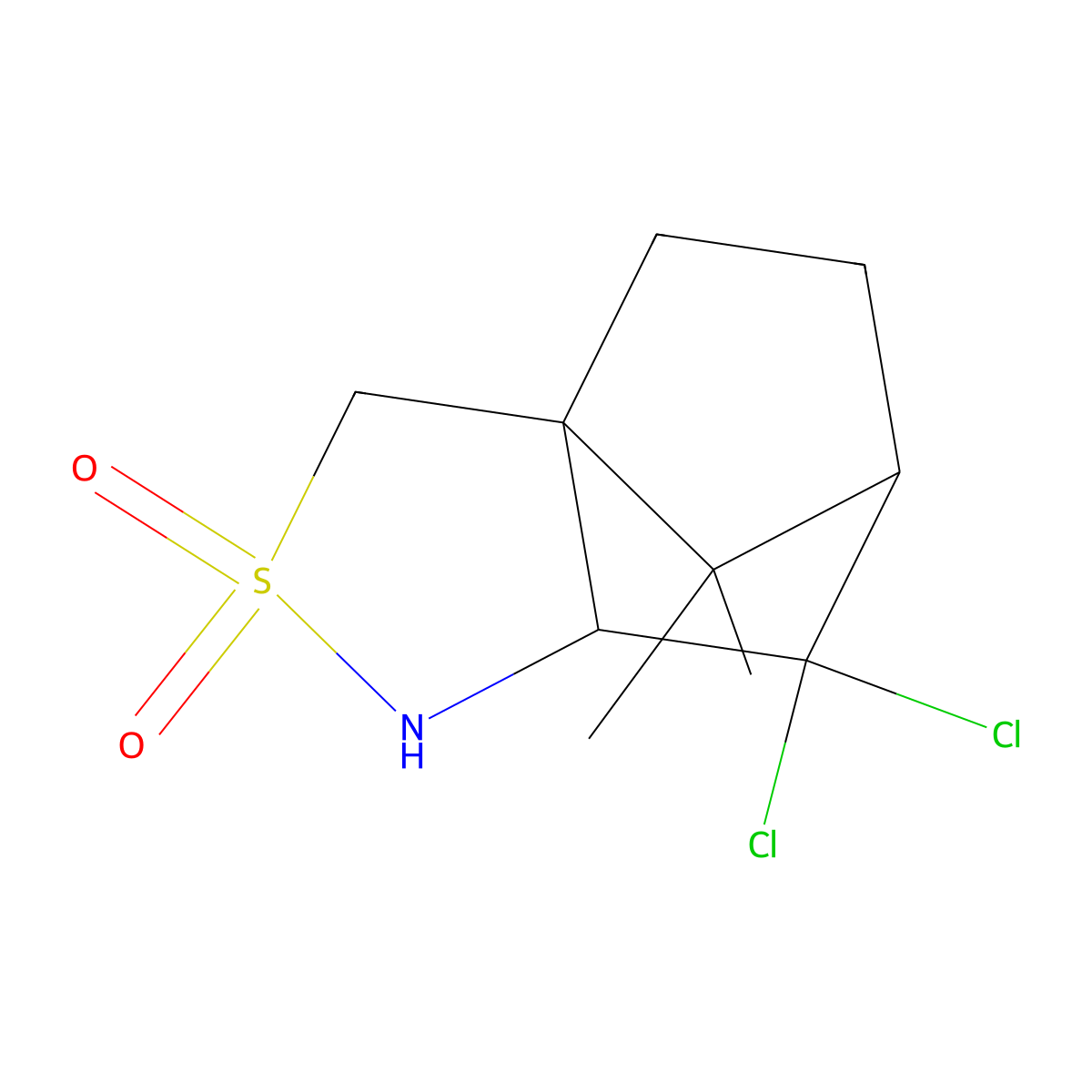 (-)-2,10-(3,3-Dichlorocamphorsultam) molecular structure, CAS 204854-09-1