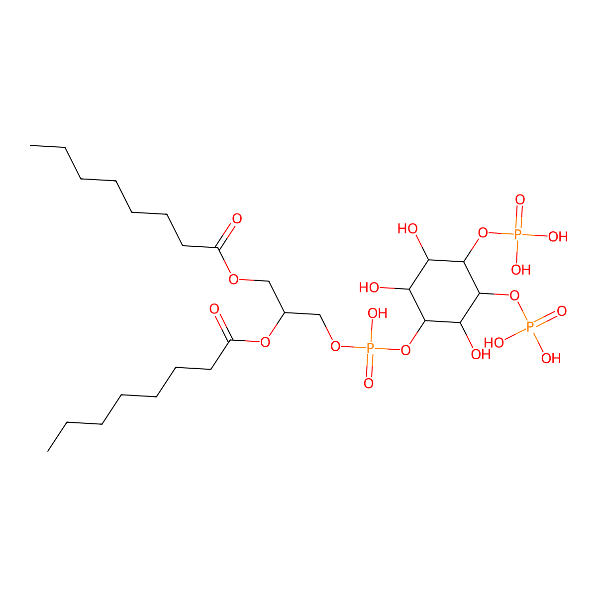 Pip2(4',5')(8:0/8:0) molecular structure, CAS 204858-53-7