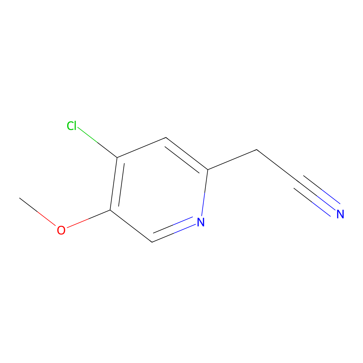 2-(4-Chloro-5-methoxypyridin-2-yl)acetonitrile molecular structure, CAS 204862-71-5