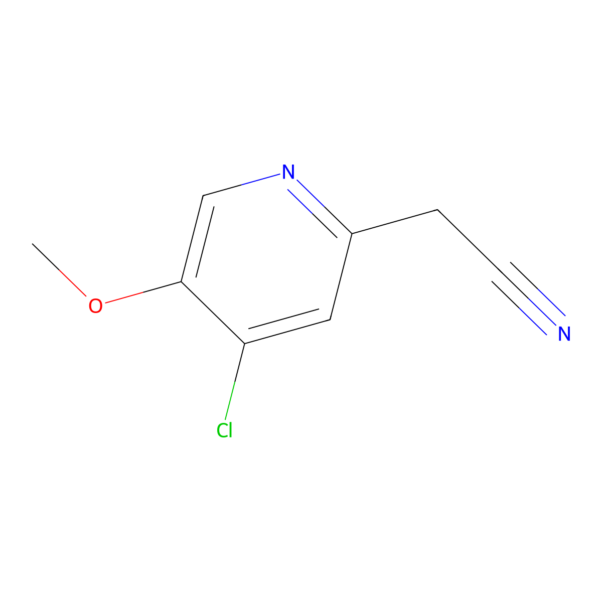 2-(4-Chloro-5-methoxypyridin-2-yl)acetonitrile molecular structure, CAS 204862-71-5