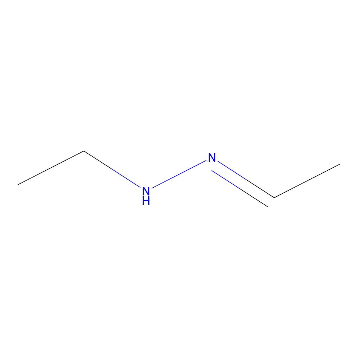 Acetaldehyde, ethylhydrazone molecular structure, CAS 20487-02-9
