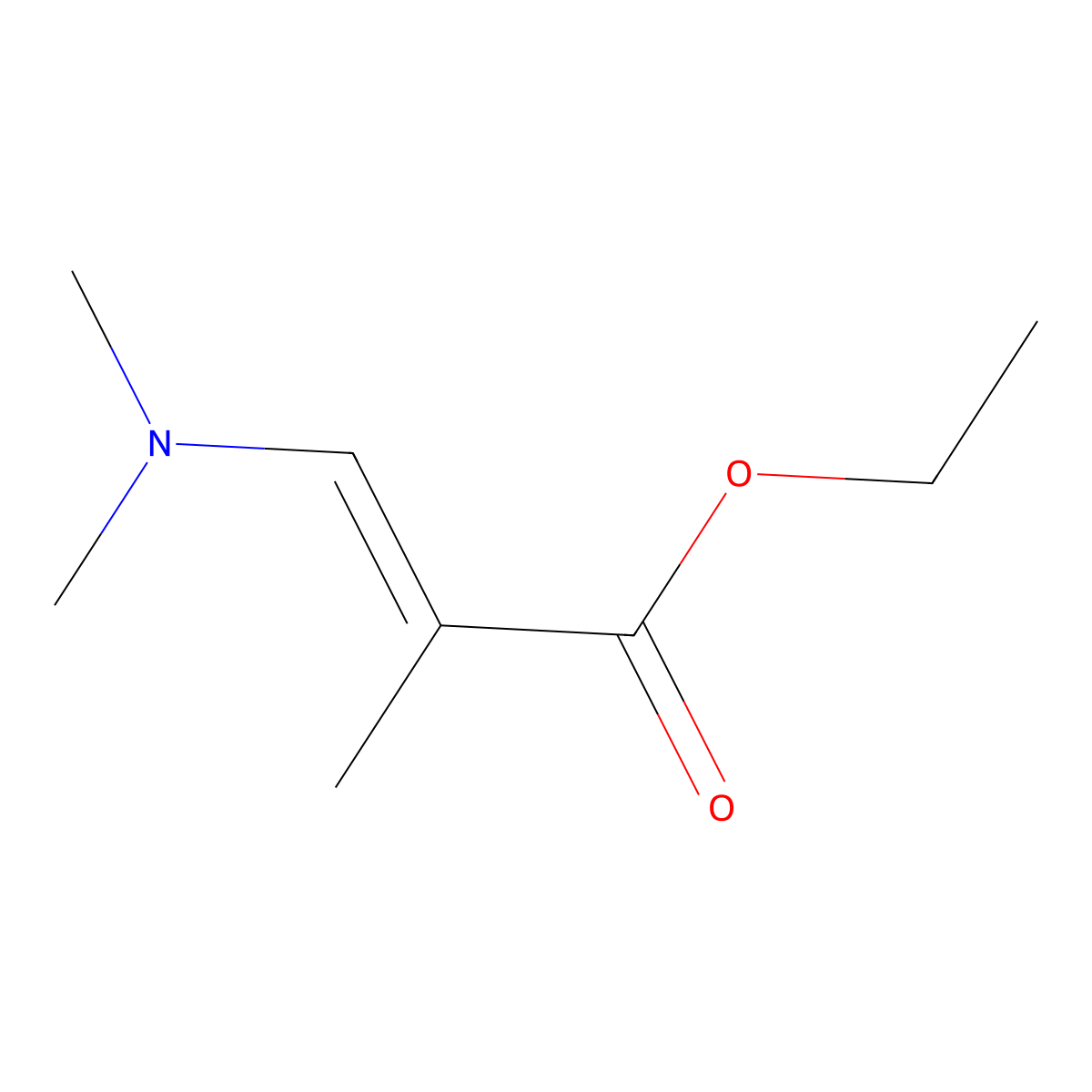 Ethyl 3-(dimethylamino)-2-methylprop-2-enoate molecular structure, CAS 20488-07-7