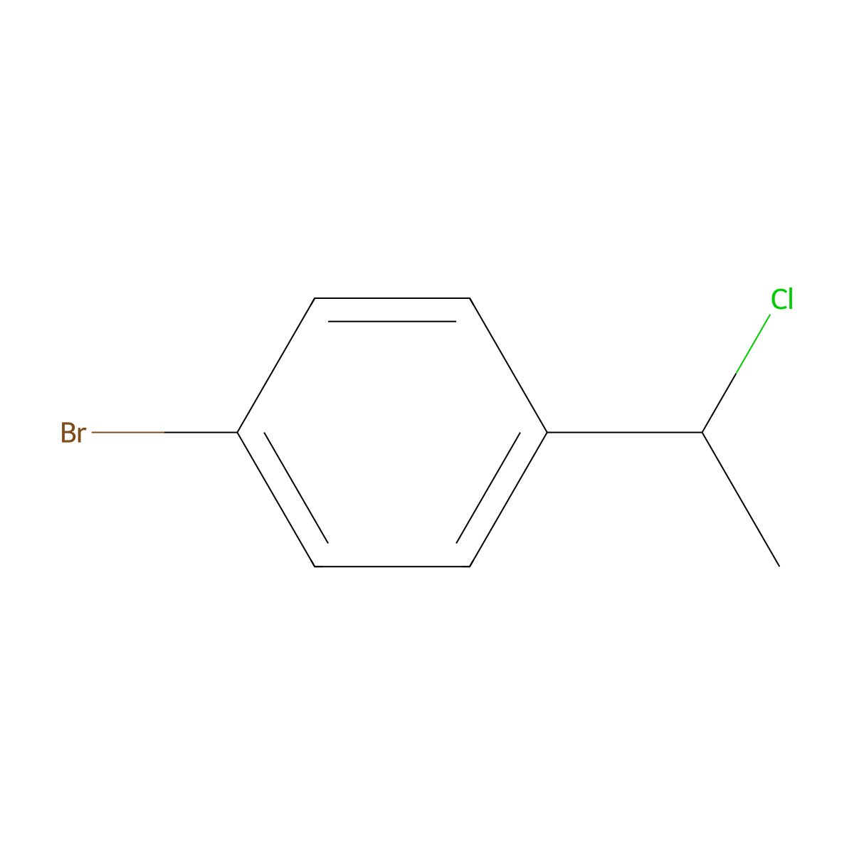 1-Bromo-4-(1-chloroethyl)benzene molecular structure, CAS 20488-10-2