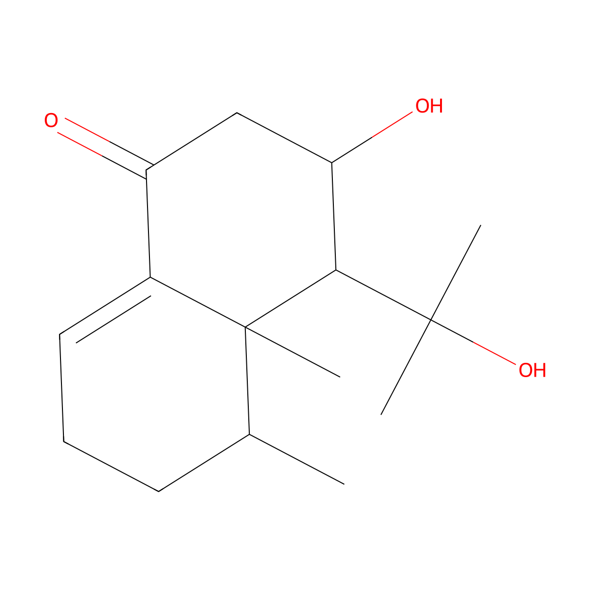 3-Hydroxy-4-(2-hydroxypropan-2-yl)-4a,5-dimethyl-2,3,4,5,6,7-hexahydronaphthalen-1-one molecular structure, CAS 20489-11-6