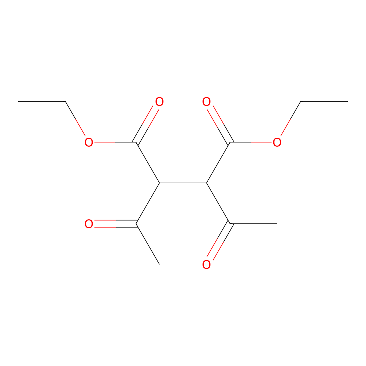 1,4-Diethyl 2,3-diacetylbutanedioate molecular structure, CAS 2049-86-7