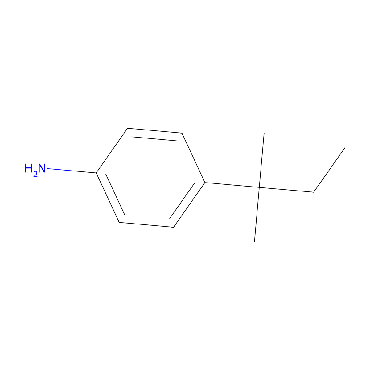4-(2-Methylbutan-2-yl)aniline molecular structure, CAS 2049-92-5
