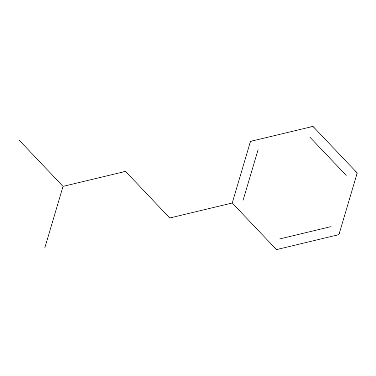 Isopentylbenzene molecular structure, CAS 2049-94-7