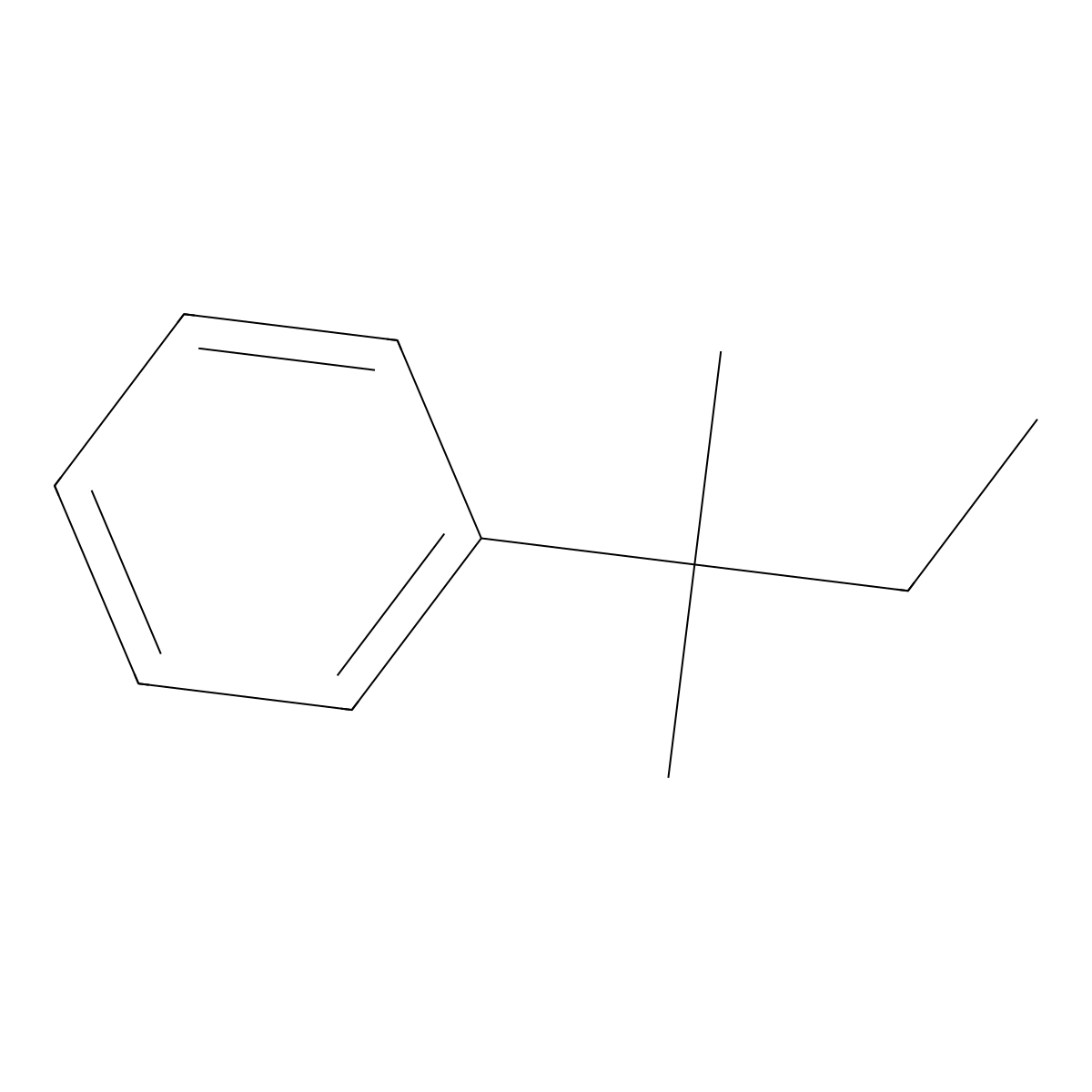 tert-Amylbenzene molecular structure, CAS 2049-95-8