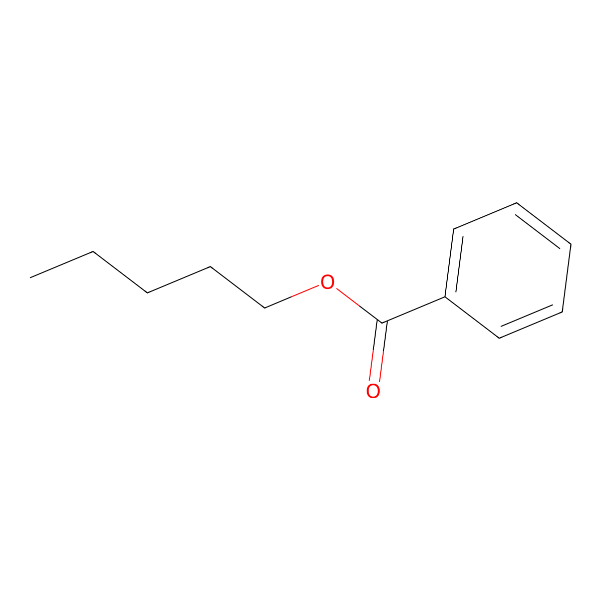 Amyl Benzoate molecular structure, CAS 2049-96-9