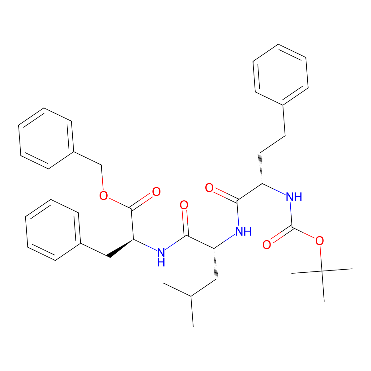 (6S,9R,12S)-benzyl 12-benzyl-9-isobutyl-2,2-dimethyl-4,7,10-trioxo-6-phenethyl-3-oxa-5,8,11-triazatridecan-13-oate molecular structure, CAS 2049024-22-6